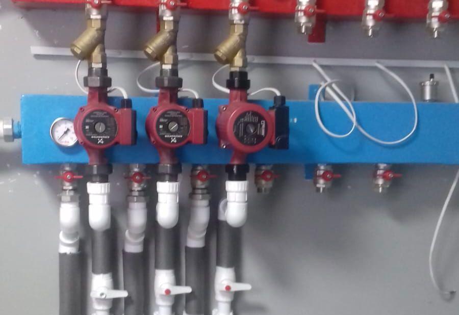 Bombas Grundfos y colector